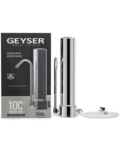Filtro de agua Geyser Aqua para fregadero y encimera, acero inoxidable 304 de calidad alimentaria, uso doméstico