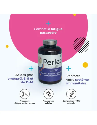 perlea produit naturel à base de chair d'huître en poudre