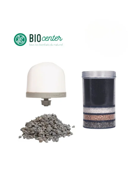 Paquete Fontaine EVA : 1 cartucho de filtro, filtro de 1 cerámica y 1 recarga de minerales