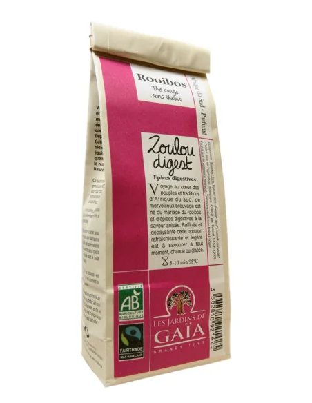 JARDINS DE GAIA - ESPECIAS DIGESTIVAS ROOIBOS DIGERIDO ZULOU ORGÁNICO SIN TEINA JARDINS DE GAIA