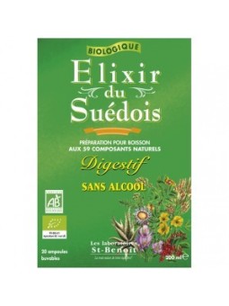 Elixir du Suédois bio ampoules sans alcool - Détox St Benoit 