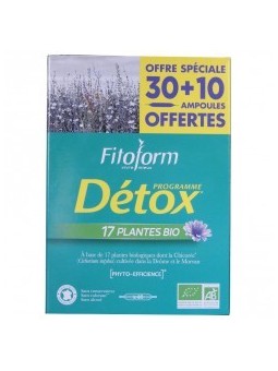 Lot detox aux 17 plantes bio - Détoxination Fitoform