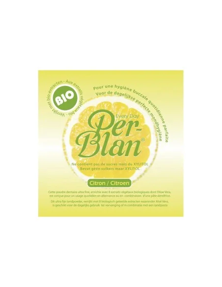 PASTA DENTAL EN POLVO ORGÁNICA PER BLAN - LIMÓN HERGESTELLT DURCH