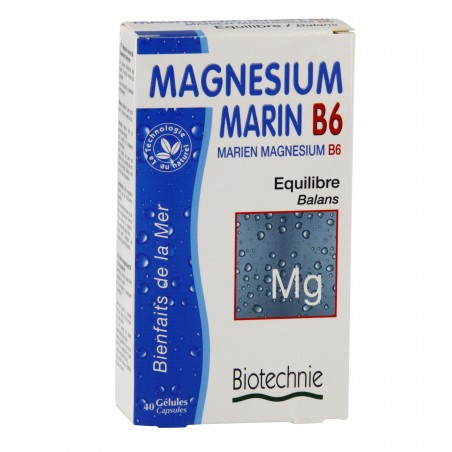 Magnésium marin B6 - Equilibre nerveux Biotechnie 