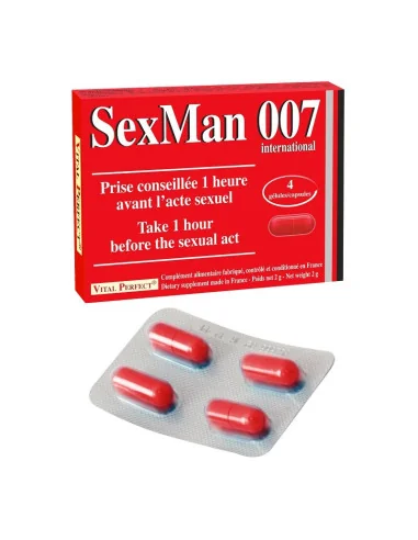 SexMan 007 Libido performance Homme 4 gelules Vital perfect