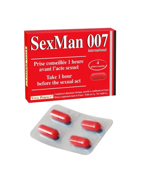 SexMan 007 Libido performance Homme 4 gelules Vital perfect