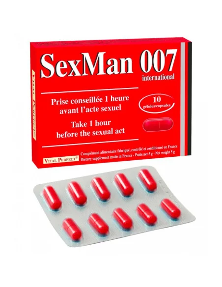 SexMan 007 Libido performance Homme 4 gelules Vital perfect