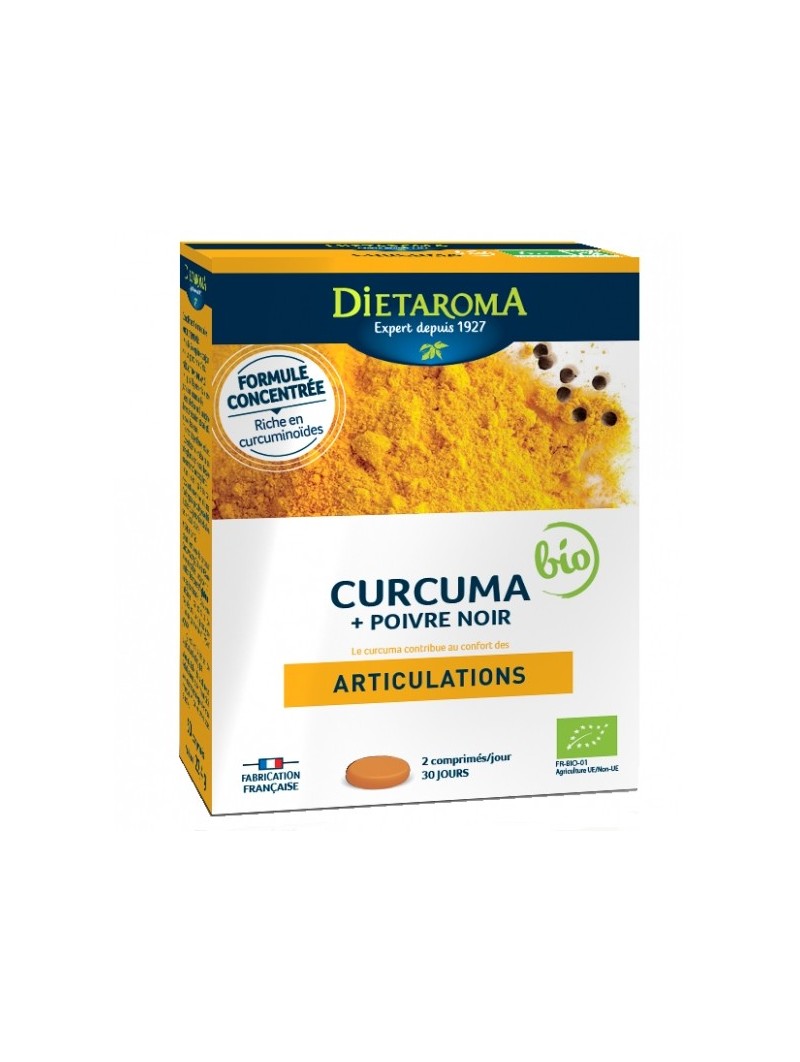 Curcuma 6000 & Poivre noir bio - Articulations Diétaroma
