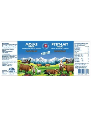 Caramelos de chocolate con suero y sales minerales básicas Biosana