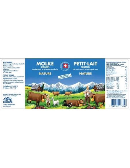 Caramelos de suero con sales minerales básicas Biosana