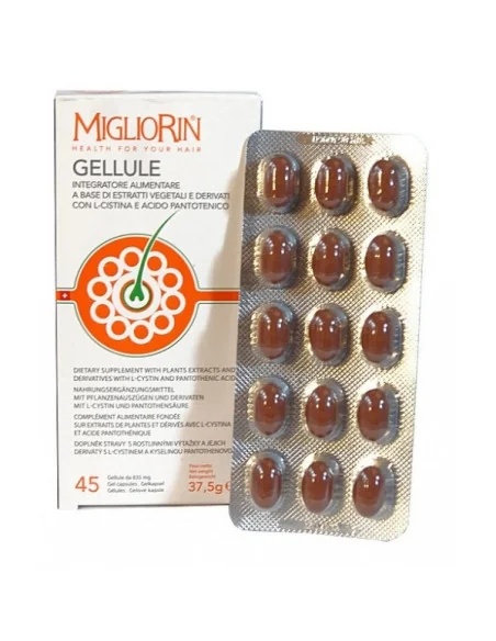 Caída del cabello y uñas quebradizas cápsulas 45cáps Migliorin Sanotint