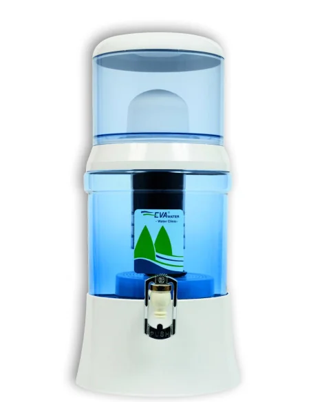 Fuente de agua en vidrio filtrado 700 BEP - Fontaine EVA Blanco