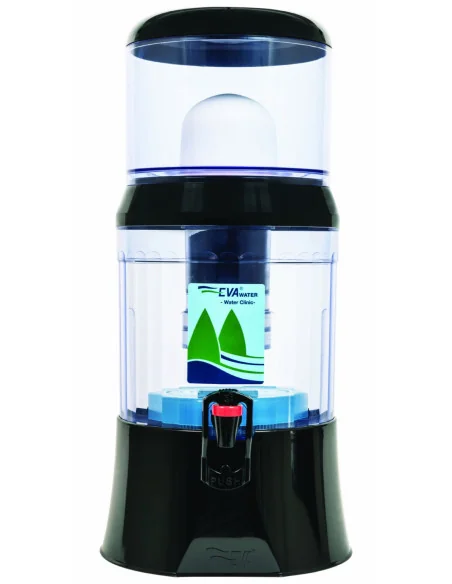 Fontaine à eau filtrante noire 700 NPG - Fontaine EVA